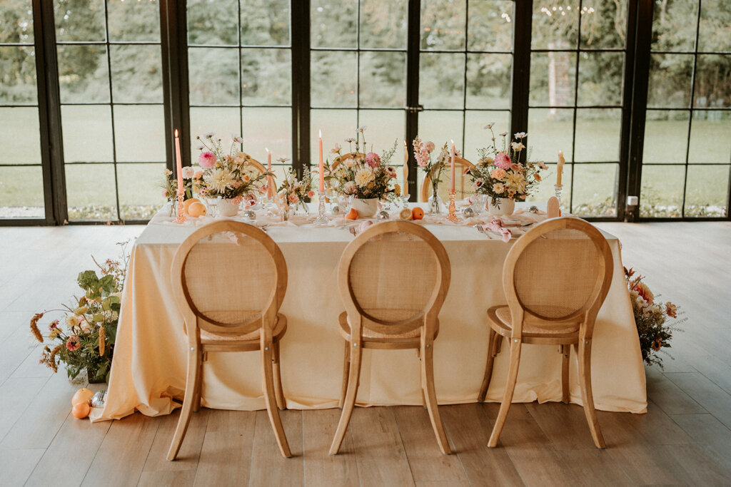 décoration table mariage pastel